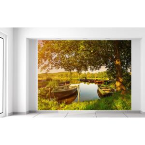 Gario Fotótapéta Csónakok a tón Méretek (sz x m): 200 x 150 cm, Anyag: Latex (ragasztó ingyen)