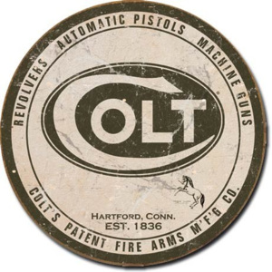 COLT - round logo fémplakát, (30 x 30 cm)