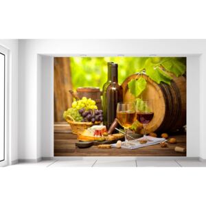 Gario Fotótapéta Vörös és fehér bor Méretek (sz x m): 200 x 150 cm, Anyag: Latex (ragasztó ingyen)
