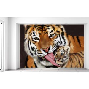 Gario Fotótapéta Tigris és kis tigris Méretek (sz x m): 200 x 135 cm, Anyag: Latex (ragasztó ingyen)