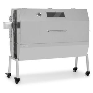Klarstein Sauenland Pro XL malacsütő grill, forgó nyárs, 15 W, 4 kerék, nemesacél