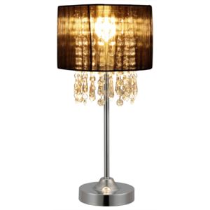 [lux.pro]® Asztali lámpa Bellevue éjjeli lámpa design 40 x ø 20 cm fekete