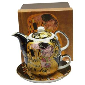 Klimt porcelán teáskészlet - 1 személyes - fekete