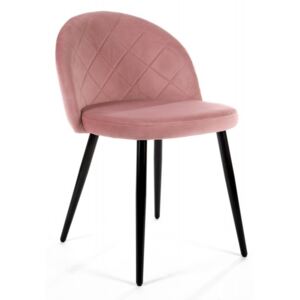 Velúr szék skandináv stílus rózsaszín