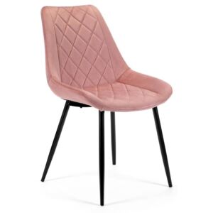 Velúr szék skandináv stílus rózsaszín