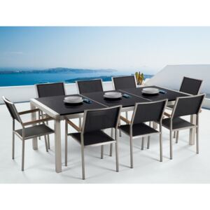Asztal és szék garnitúra YZ1396, Szín: Fekete