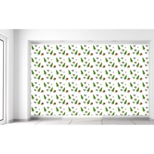 Gario Fotótapéta Zöld fácskák és makkok Méretek (sz x m): 412 x 248 cm, Anyag: Latex (ragasztó ingyen)