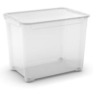 T Box XL műanyag tárolódoboz transzparens 70L 55,5x39x42,5cm
