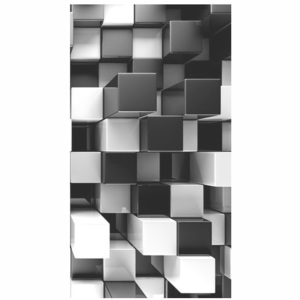 Öntapadó fólia Fekete-fehér 3D kockák 110x200cm OK2821A_2O