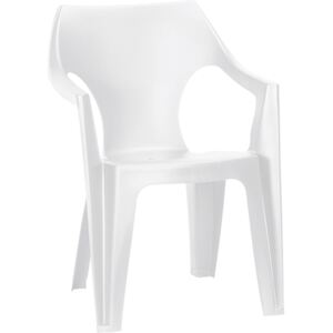 Allibert Dante kartámaszos alacsony támlás műanyag kerti szék - fehér
