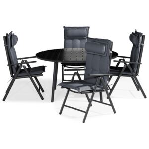 Asztal és szék garnitúra VG6106 Fekete