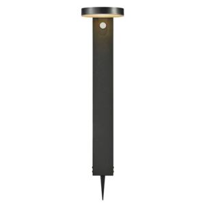 NORDLUX Rica Round kültéri leszúrható lámpa, fekete, 3000K melegfehér, SOLAR LED, max. 5W, fényforrással, 400 lm, 15cm átmérő, 2118158003