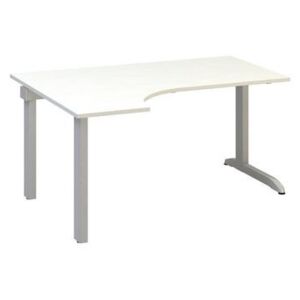 Alfa Office Alfa 300 ergo irodai asztal, 180 x 120 x 74,2 cm, balos kivitel, fehér mintázat, RAL9022%