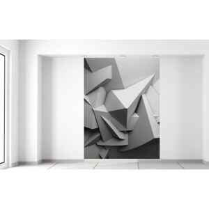 Gario Fotótapéta Szürke sokszögek 3D 150x200cm Anyag: Latex (ragasztó ingyen)