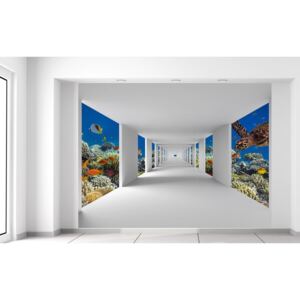 Gario Fotótapéta Folyosó a tenger alján Méretek (sz x m): 200 x 150 cm, Anyag: Latex (ragasztó ingyen)
