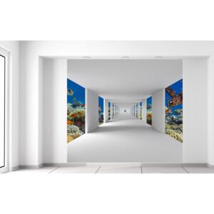 Gario Fotótapéta Folyosó a tenger alján Méretek (sz x m): 268 x 240 cm, Anyag: Latex (ragasztó ingyen)