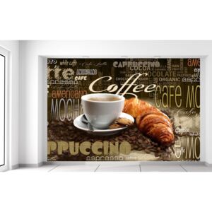 Gario Fotótapéta Finom kávé és croissant Méretek (sz x m): 200 x 135 cm, Anyag: Latex (ragasztó ingyen)