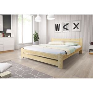 P/ HEUREKA ágy + matrac + ágyrács AJÁNDÉK, 200x200 cm, natúr-lakk