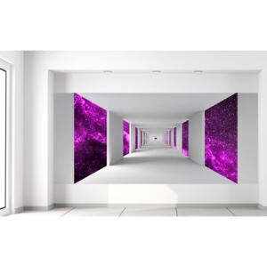 Fotótapéta Folyosó és lila űr