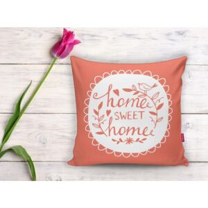 Home Sweet Home narancssárga párnahuzat, 45 x 45 cm - Minimalist Cushion Covers