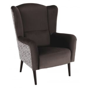 Kondela Design fotel, Velvet anyag barna/minta Terra, BELEK