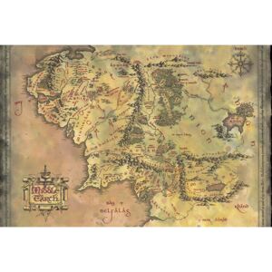Plakát The Lord of the Rings - Middle Earth Map, (61 x 91.5 cm)