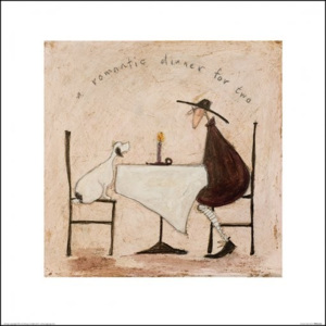 Sam Toft - A Romantic Dinner For Two Festmény reprodukció, (40 x 40 cm)