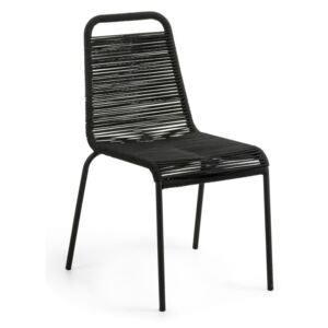 Glenville fekete acélszerkezetes kerti szék - La Forma