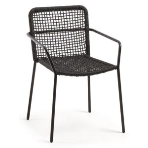 Bomer fekete acélszerkezetű kerti szék - La Forma