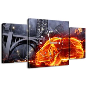 Gario Órás falikép Égő autó 80x40cm HD nyomtatás