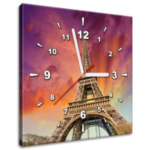 Gario Órás falikép Eiffel Tower Paris Méretek (sz x m): 30 x 30 cm