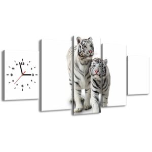 Gario Órás falikép Fehér tigrisek 150x70cm HD nyomtatás