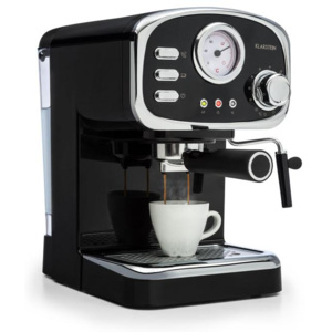 Klarstein Espressionata Gusto, espresso kávéfőző, 1100 W, 15 bar nyomás, fekete