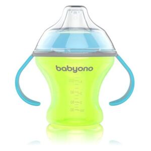 BabyOno cseppmentes ivópalack kemény szopókával - zöld, kék