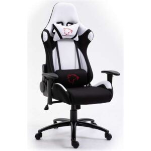 Dark Gamer szék nyak-és derékpárnával - fehér-fekete