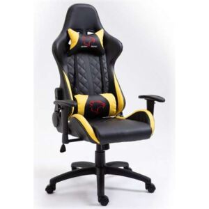 Dark Gamer szék nyak-és derékpárnával - sárga-fekete