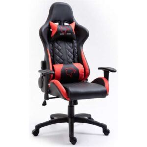 Dark Gamer szék nyak-és derékpárnával - fekete-piros