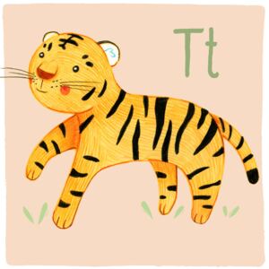 Alphabet - Tiger, (128 x 128 cm)
