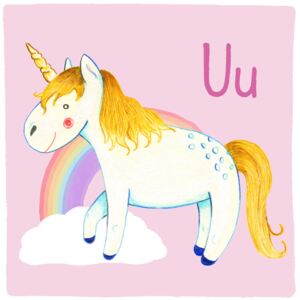Alphabet - Unicorn, (128 x 128 cm)