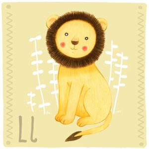 Alphabet - Lion, (128 x 128 cm)