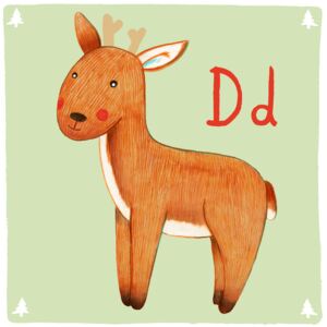 Alphabet - Deer, (128 x 128 cm)