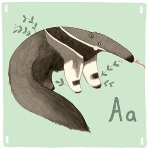 Alphabet - Anteater, (128 x 128 cm)