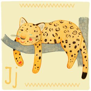 Alphabet - Jaguar, (128 x 128 cm)