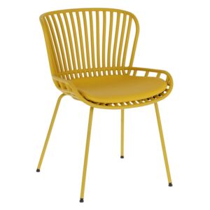 Surpik mustársárga acélszerkezetű kerti szék - La Forma