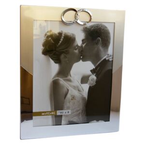 Karikagyűrűs Esküvői fényképkeret - 20x25 cm