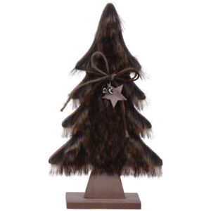 Hairy tree karácsonyi dekoráció, sötétbarna, 28 cm