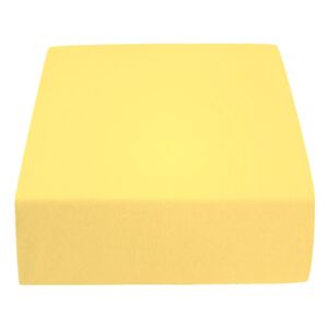 Jersey lepedő kiságyba CLASSIC sárga 70x140 cm