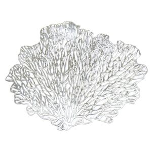 Korall alakú tányéralátét, ezüst - FEUILLE D'ARGENT