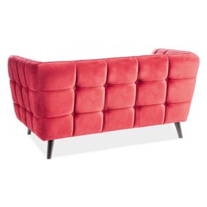 Castello 2 Velvet kétszemélyes kanapé bordó