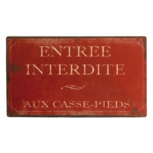 Entrée Interdite Pieds fém dekorációs tábla - Antic Line